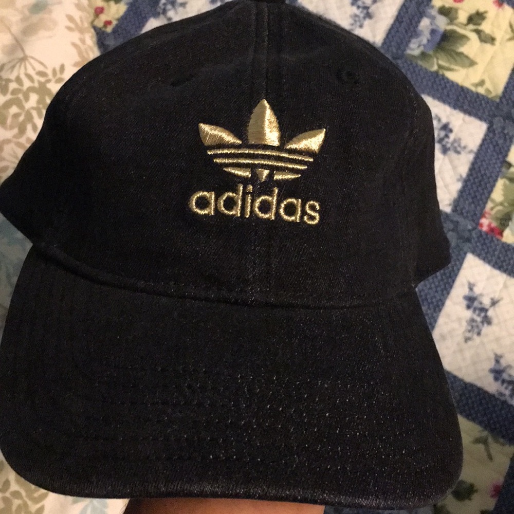 Unisex Black gold adidas hat